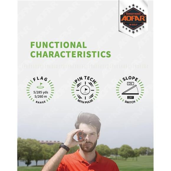 Golf Rangefinder with Slope and Angle Switch, Flag-Lock with Vibration,600 Yards - Picture 5 of 6